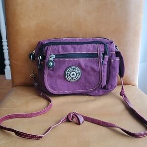 Kipling Purple Beky Belt Fanny Pack Convertible Crossbody Bag